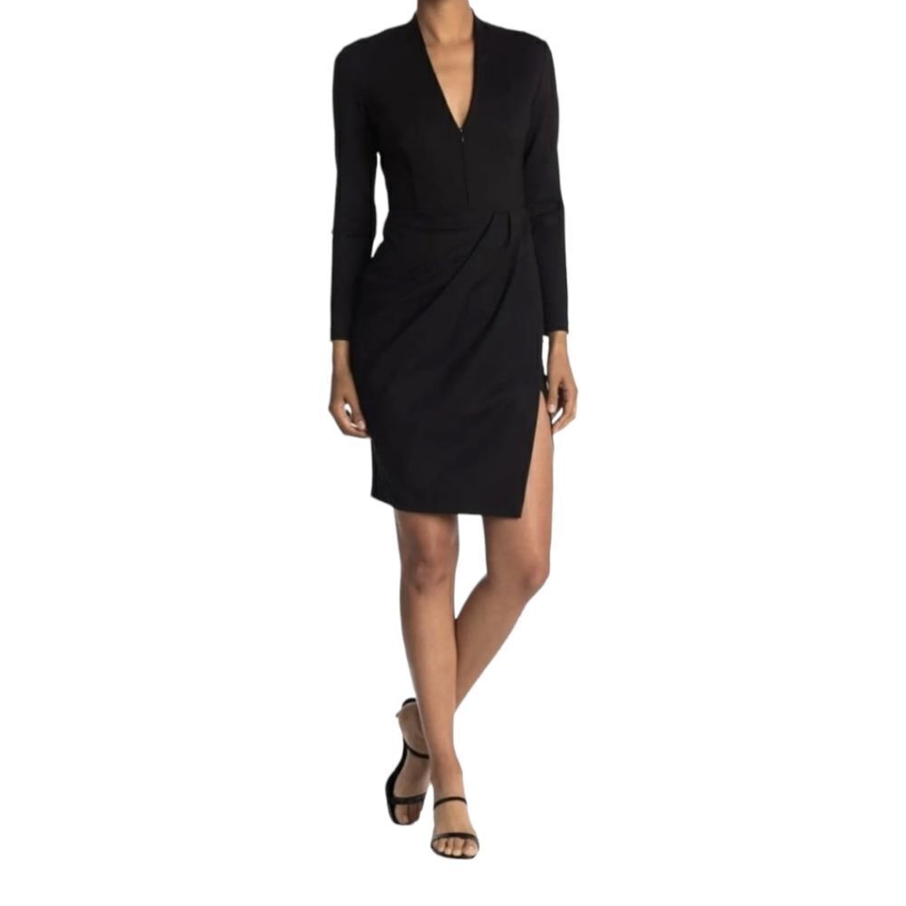 Amanda Uprichard Black Joaquin Night Out Zipper Dress‎ sz M